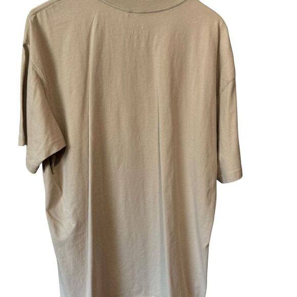 Nike Power Love Sport Crewneck Short Sleeve Loose Fit T-Shirt Beige Tan - Picture 6 of 9